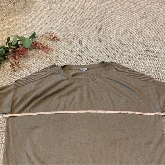 Garage Cold Shoulder Olive Green Light Sweater - Picture 8 of 10